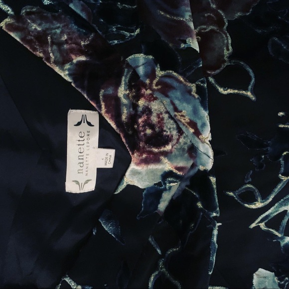NWOT Anthropologie Nannette Burnout Velvet Floral - Picture 6 of 8